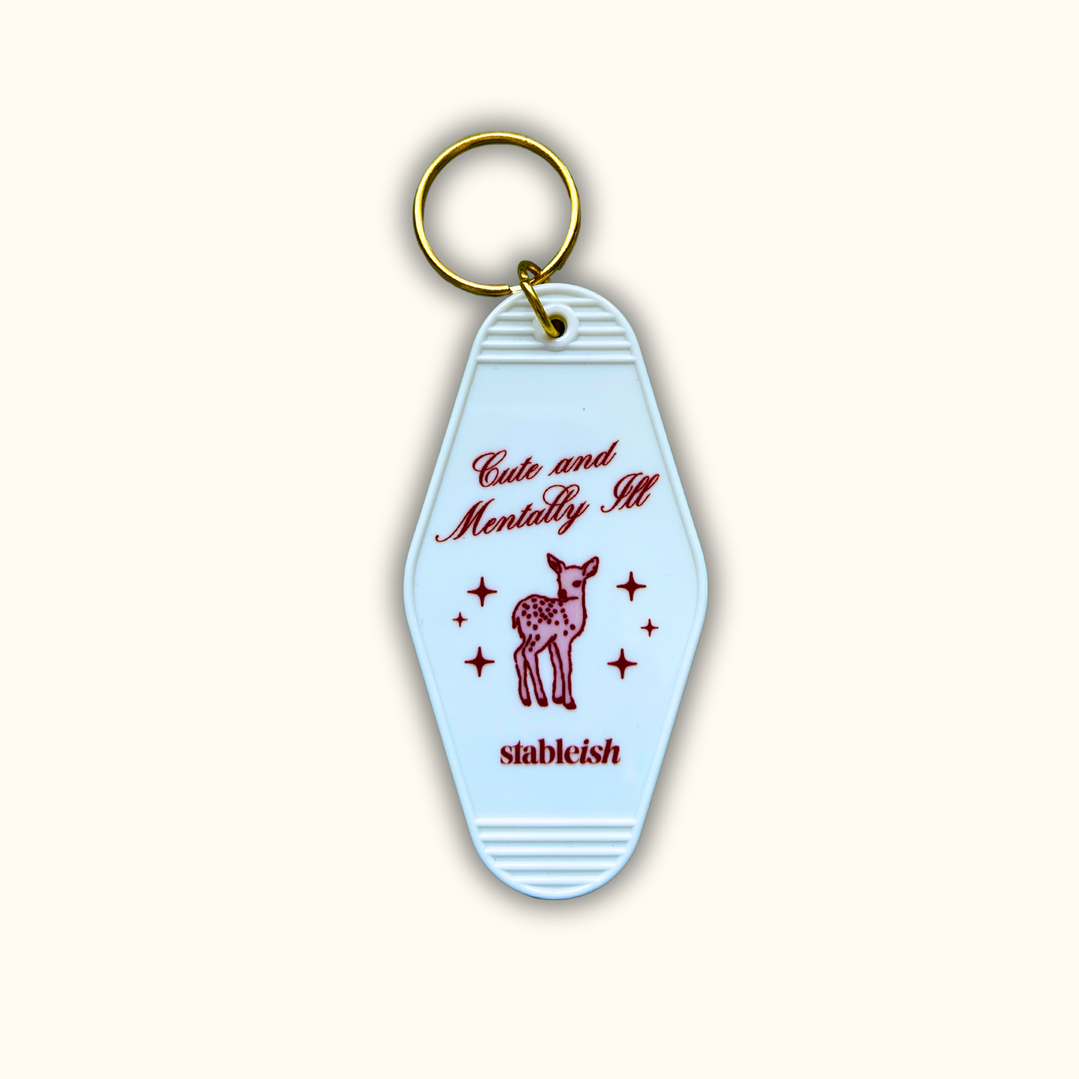 Mentally Ill & Cute Motel Keychain 🦌| Coquette Bag Charm