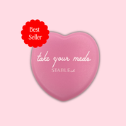 Take Your Meds Mini Heart Pill Case 💗 | Pink Travel Pill Box