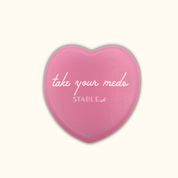 Take Your Meds Mini Heart Pill Case 💗 | Pink Travel Pill Box