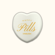 Happy Pills Mini Pill Case π | White Travel Pill Organizer