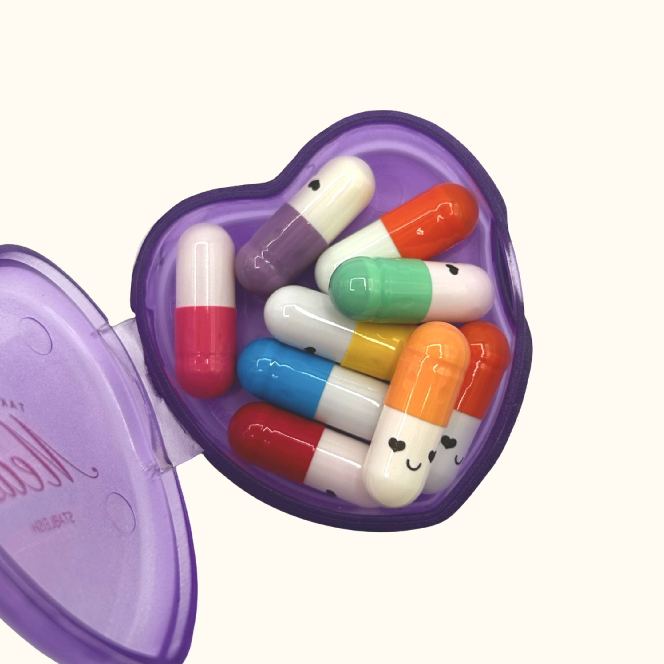 Take Your Meds Mini Pill Case ๐ | Purple Travel Pill Organizer