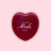 Take Your Meds Mini Pill Case ❤️ | Red Travel Pill Organizer