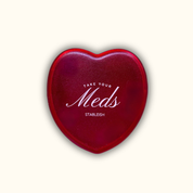 Take Your Meds Mini Pill Case ❤️ | Red Travel Pill Organizer