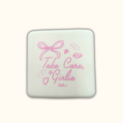 Take Care, Girlie Mini Pill Case 🤍 | White Compact Travel Pill Organizer