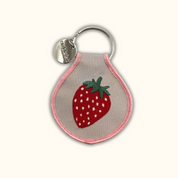 Strawberry Embroidered Keychain 🍓 | Coquette Bag Charm