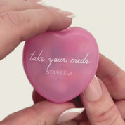 Take Your Meds Mini Heart Pill Case 💗 | Pink Travel Pill Box