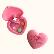 Cutie Cat Heart Pill Case, Pink & Red