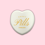 Happy Pills Mini Pill Case |  Heart Travel Pill Organizer