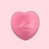 Take Your Meds Mini Pill Case | Pink Heart Travel Pill Organizer