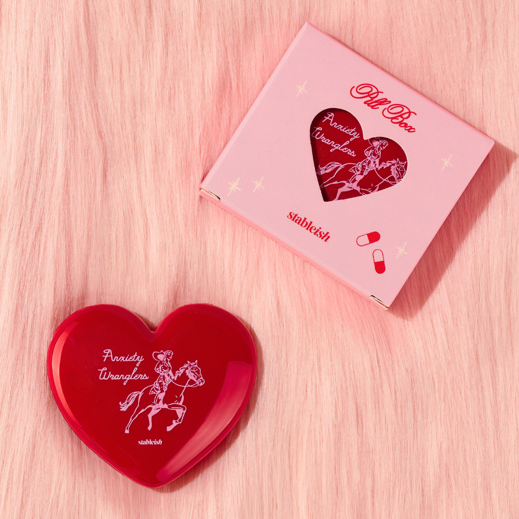 Anxiety Wranglers Heart Pill Case