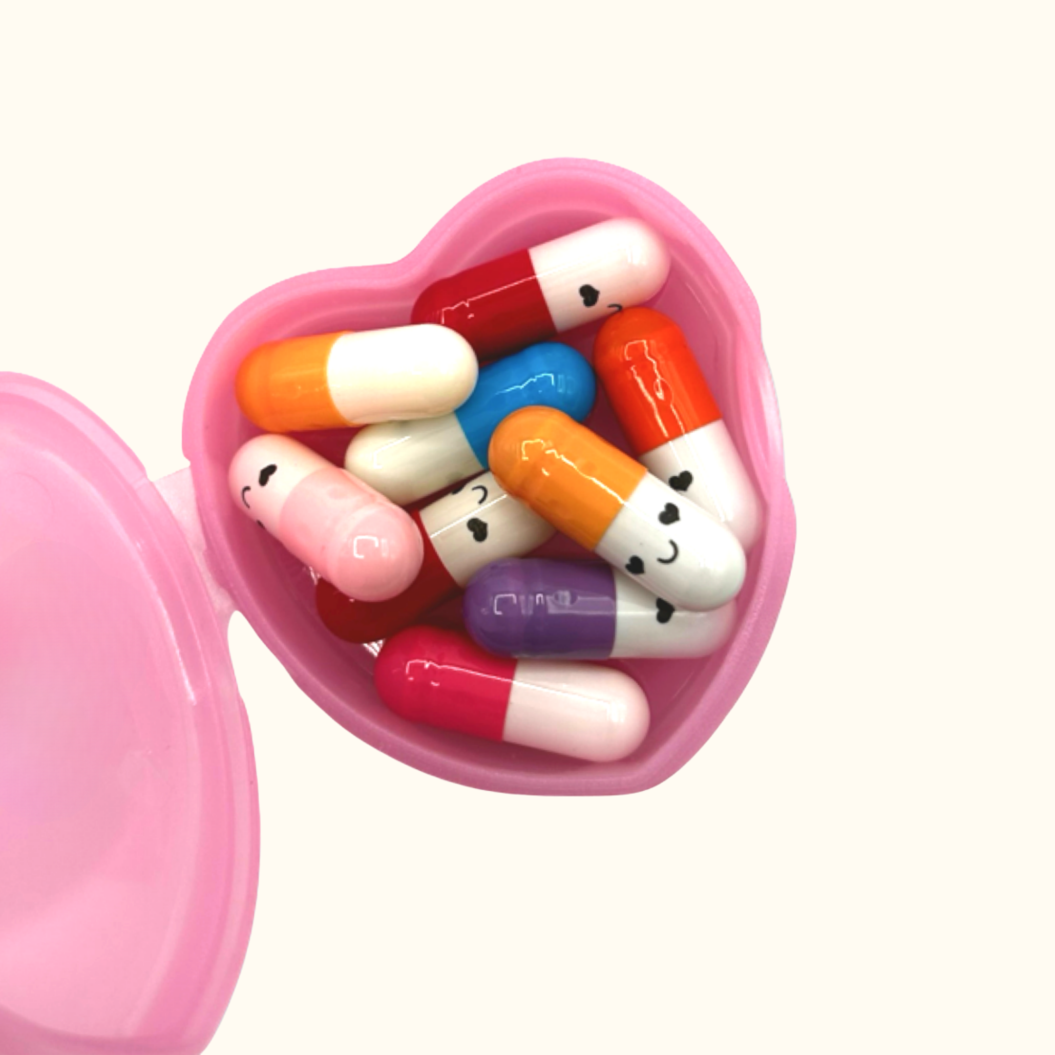 Take Your Meds Mini Heart Pill Case 💗 | Pink Travel Pill Box