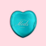 Take Your Meds Mini Pill Case | Turquoise Heart Travel Pill Organizer