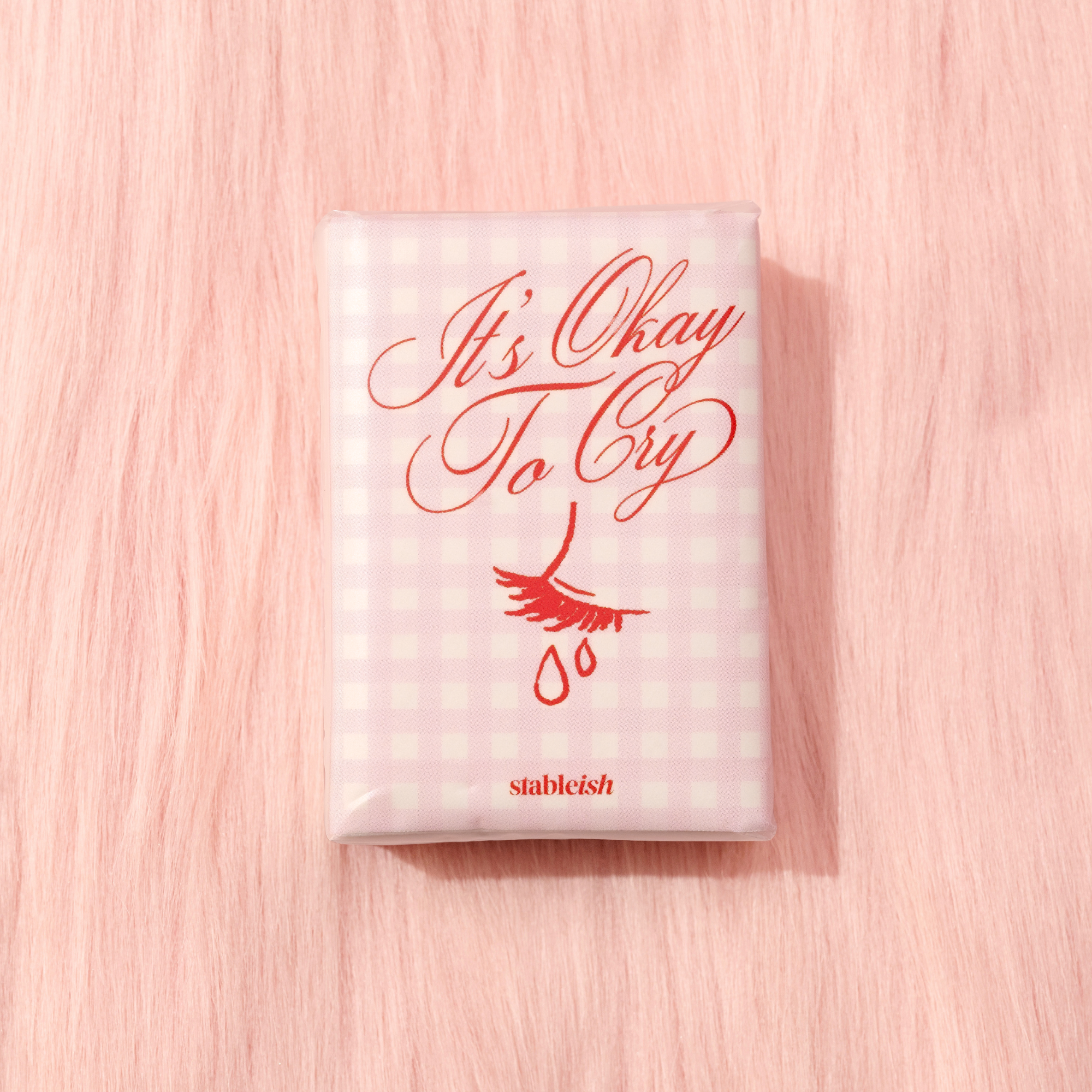 It's Okay To Cry Gingham Tissue Pack