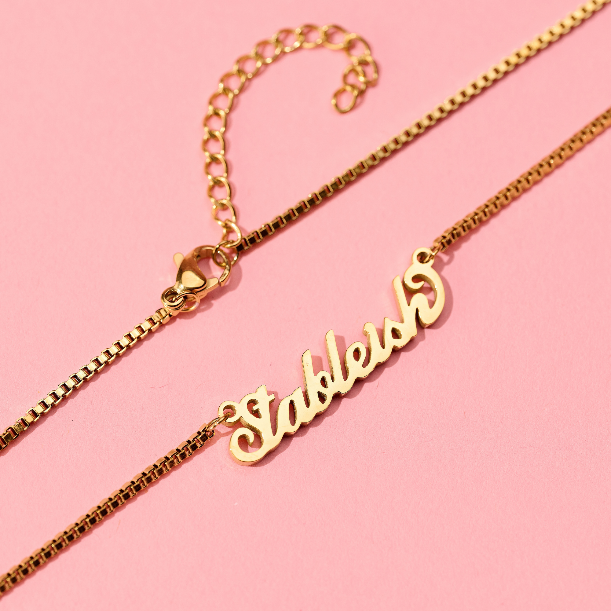 Stableish Nameplate Necklace in Gold
