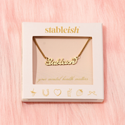 Stableish Nameplate Necklace in Gold