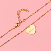Take Care Heart Necklace in Gold