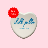 Chill Pills Mini Pill Box | Blue Heart Travel Pill Organizer