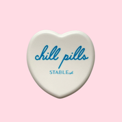 Chill Pills Heart Pill Case — White & Blue