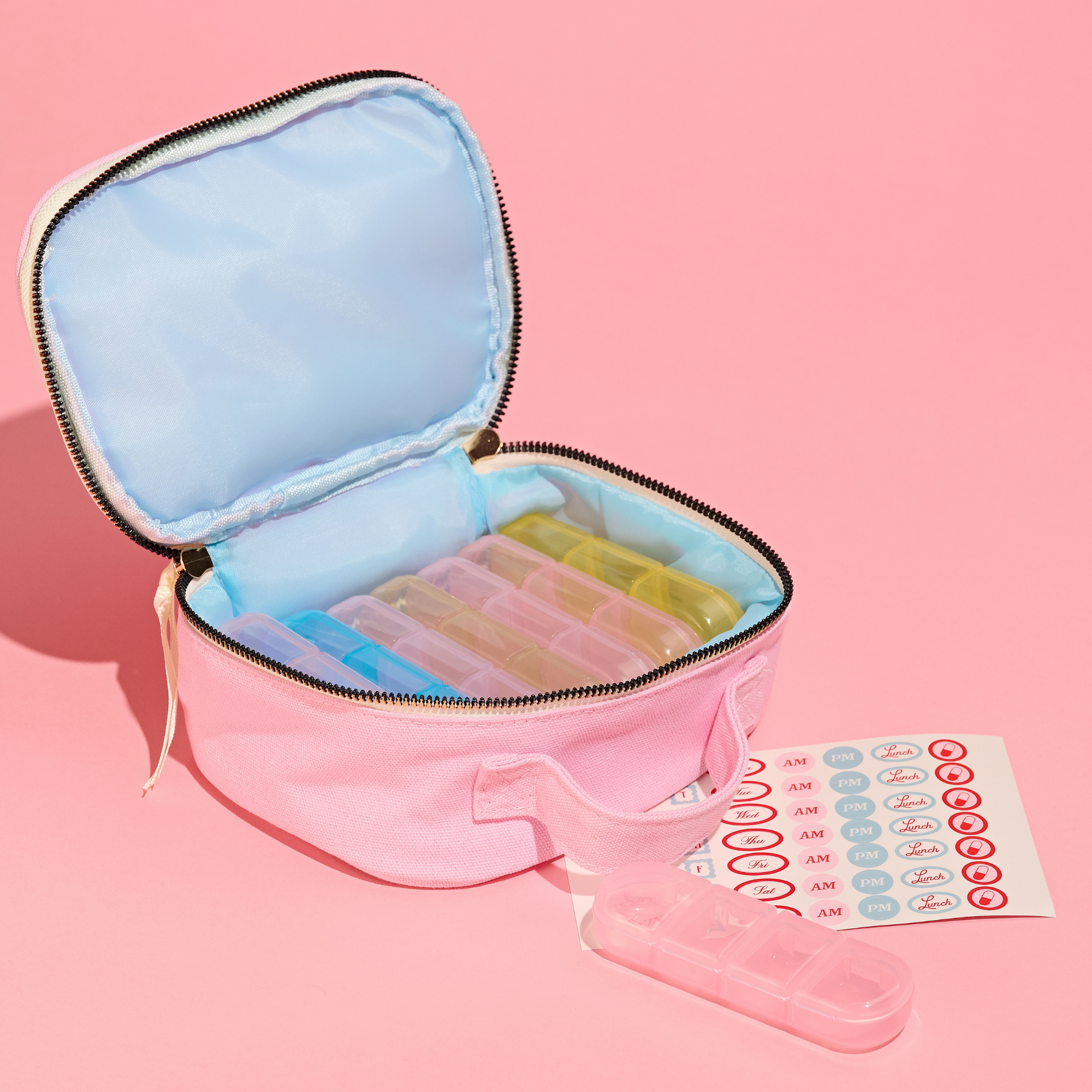 Take Care Tote Cotton Candy— Weekly Pill Organizer