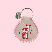 Baby Deer Embroidered Keychain 🦌  | Bag Charm for Gentle Girlies