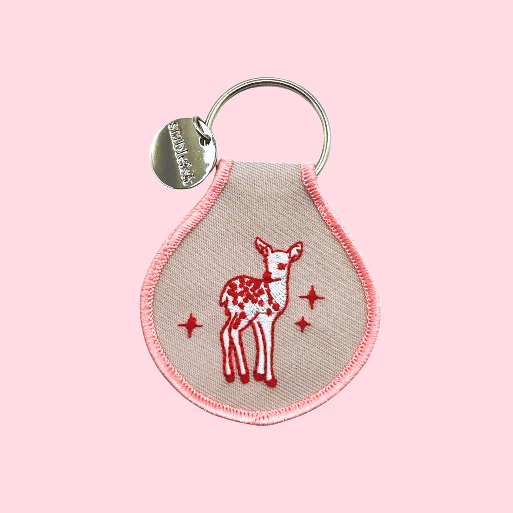 Baby Deer Embroidered Keychain 🦌  | Bag Charm for Gentle Girlies