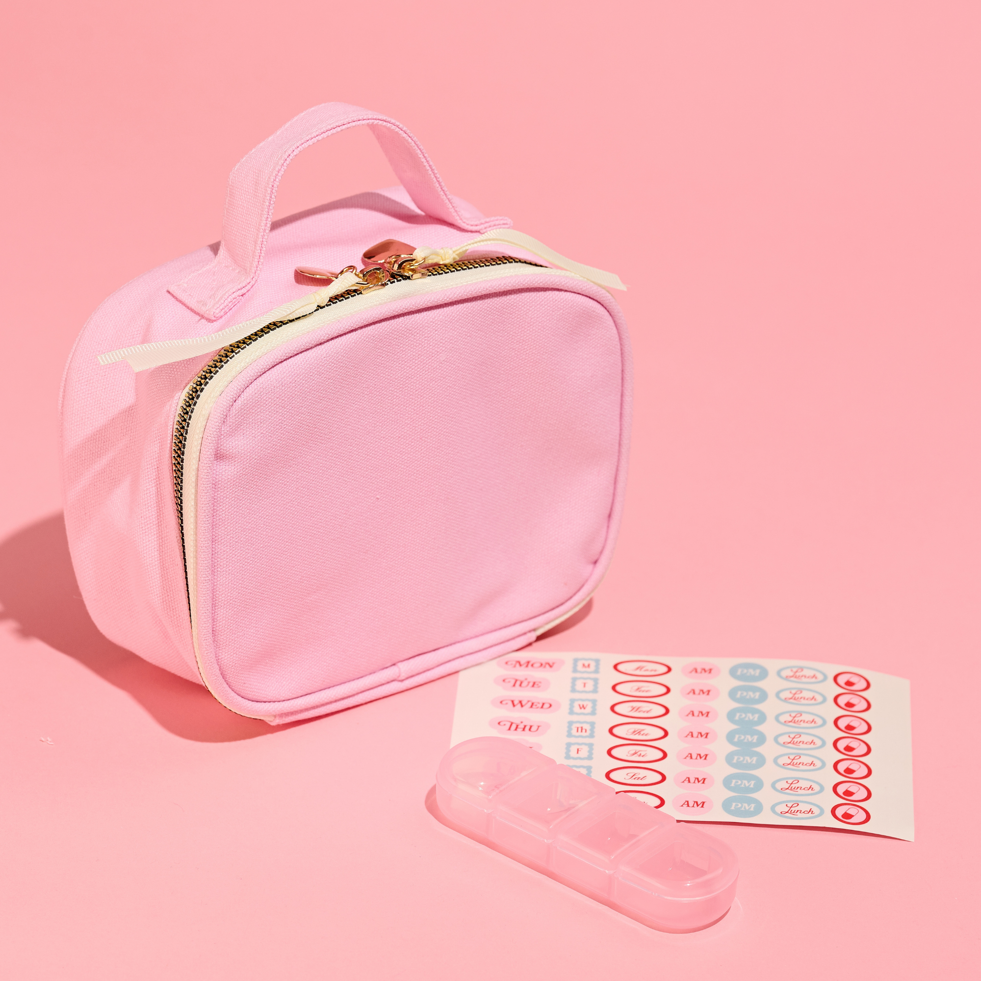 Take Care Tote Macaron — Weekly Pill Organizer