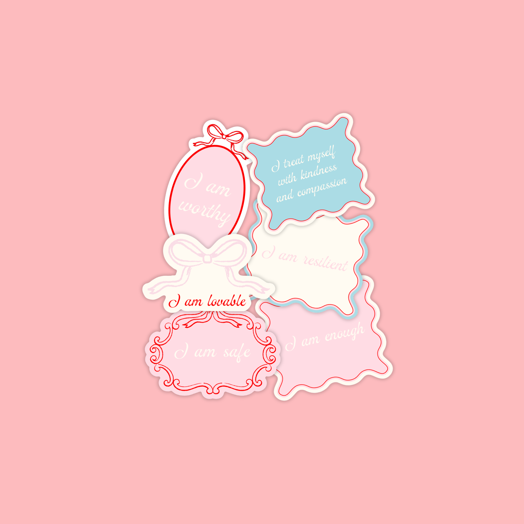 Affirmation Mirror Cling Set